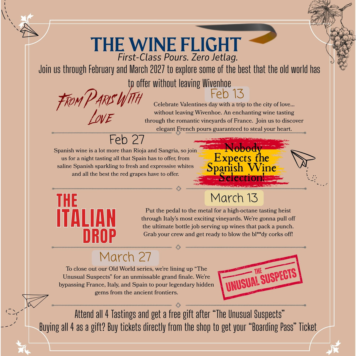 Cellar Door Wine Flight - Old World 2027