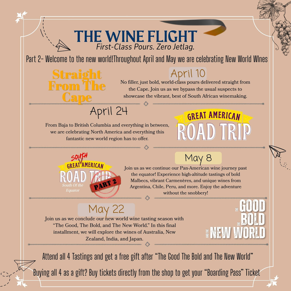 Cellar Door Wine Flight - New World 2027